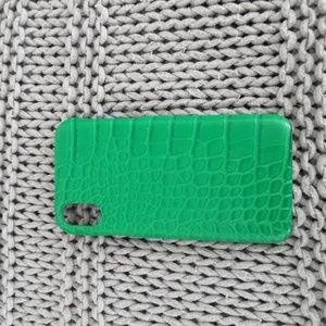 Green croco iphone X case